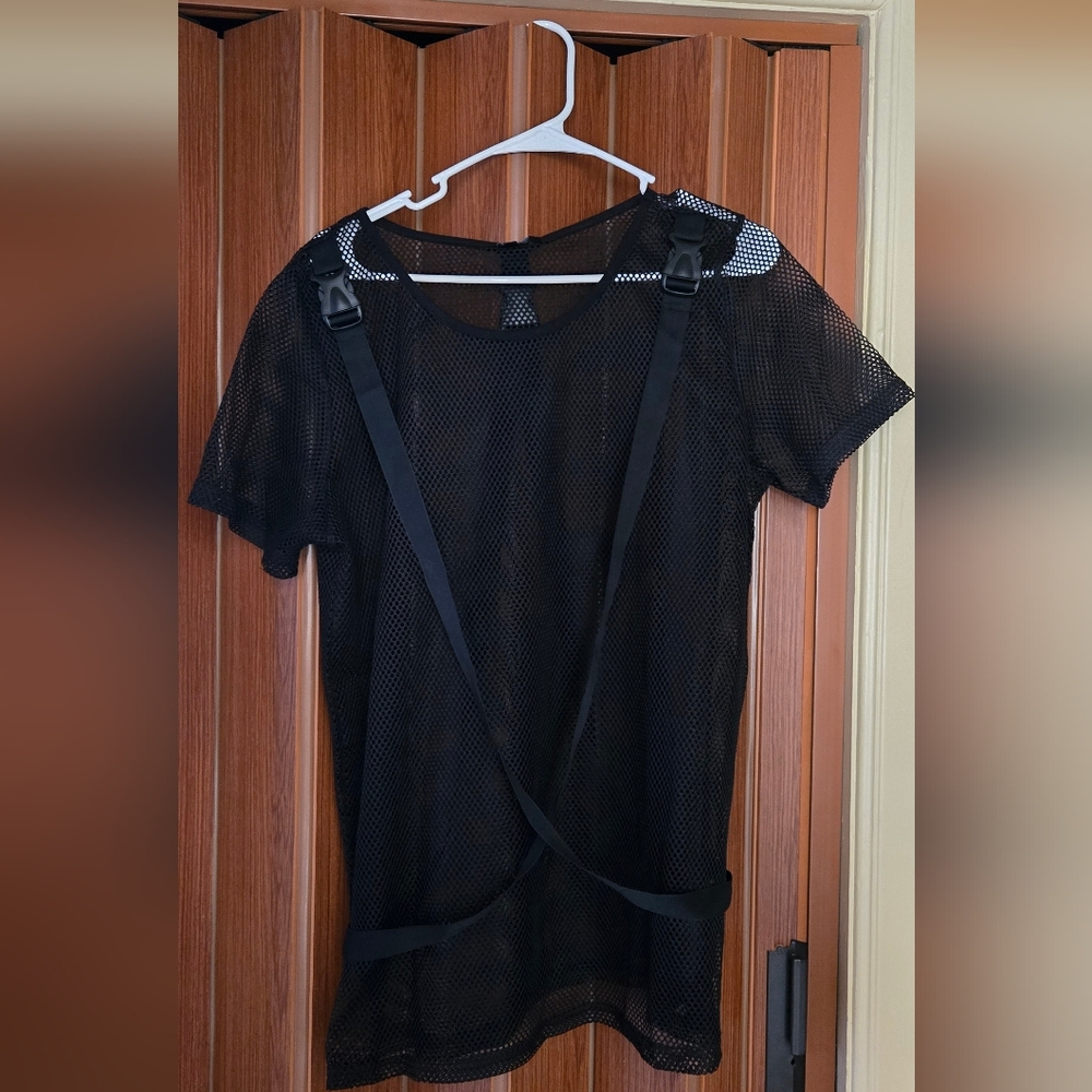 Banned Alternative Fishnet Bondage Shirt